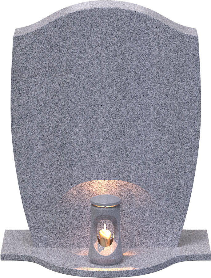 Secura - Elegant gravstein som er helpolert på alle kanter. Buet sokkel ...