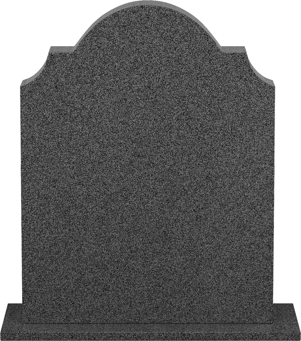 Atticus - En gravstein med klassisk form med elegant bue i toppen.